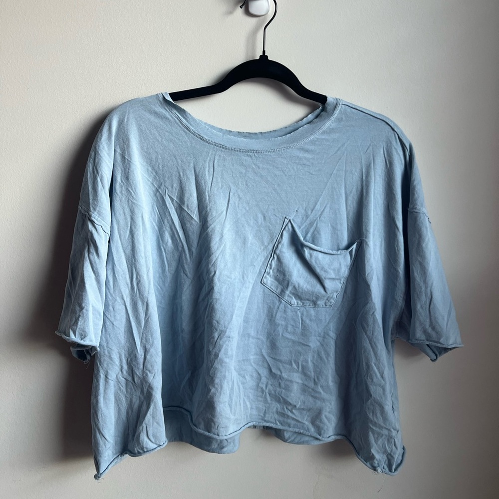We The Free Sky Blue Short Sleeve Tee